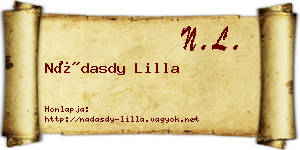 Nádasdy Lilla névjegykártya