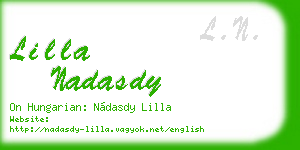 lilla nadasdy business card